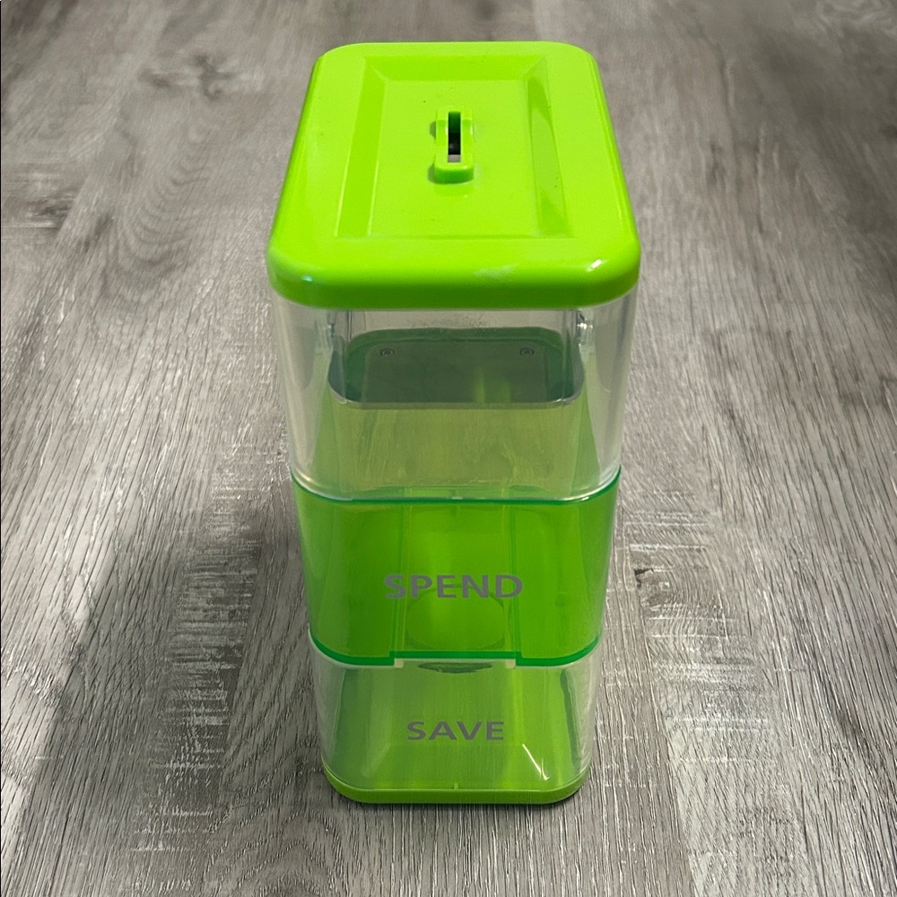 Green Spend & Save Coin Bank